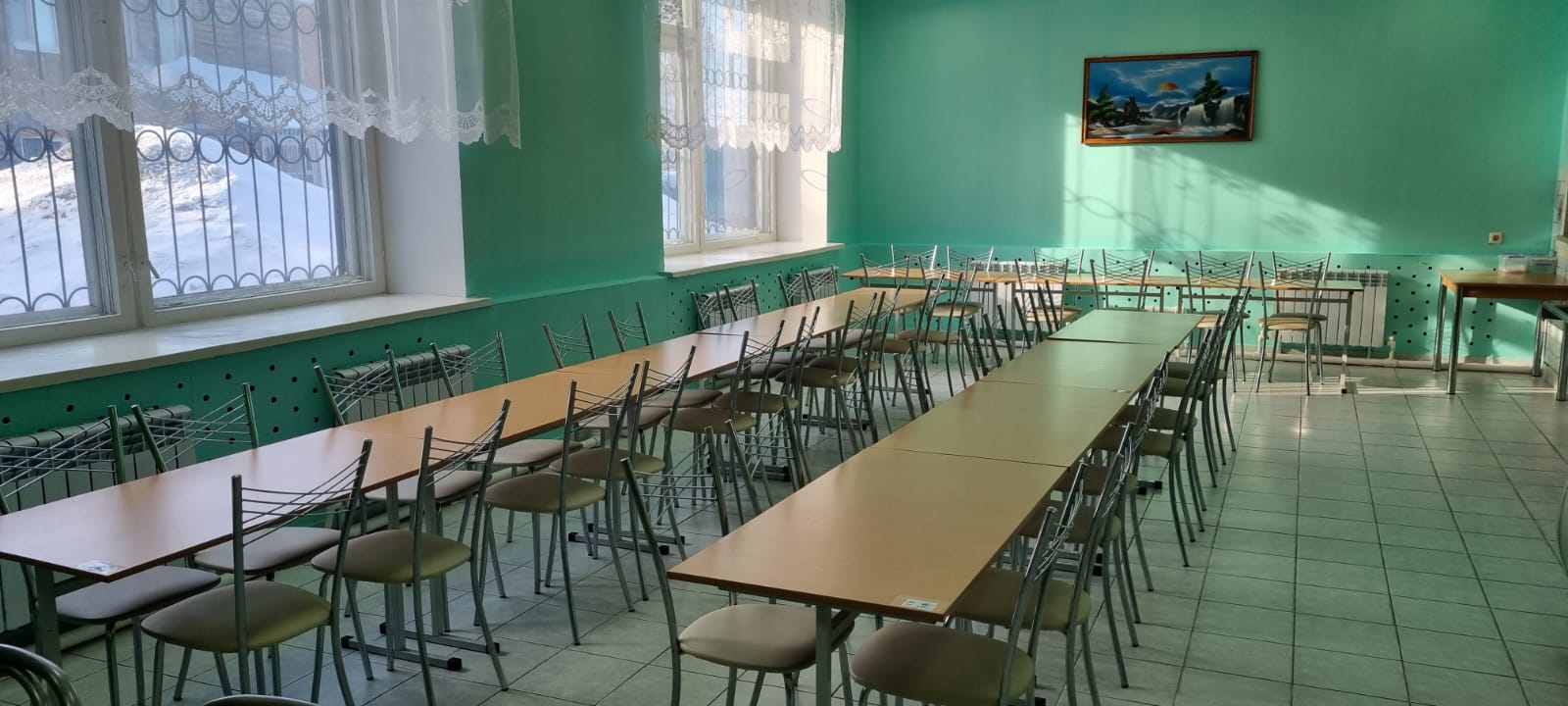 Зал буфета КОУ &amp;quot;Ханты-Мансийская школа для обучающихся с ОВЗ&amp;quot;